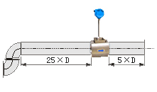dn80渦街流量計(jì)直管段安裝要求示意圖四